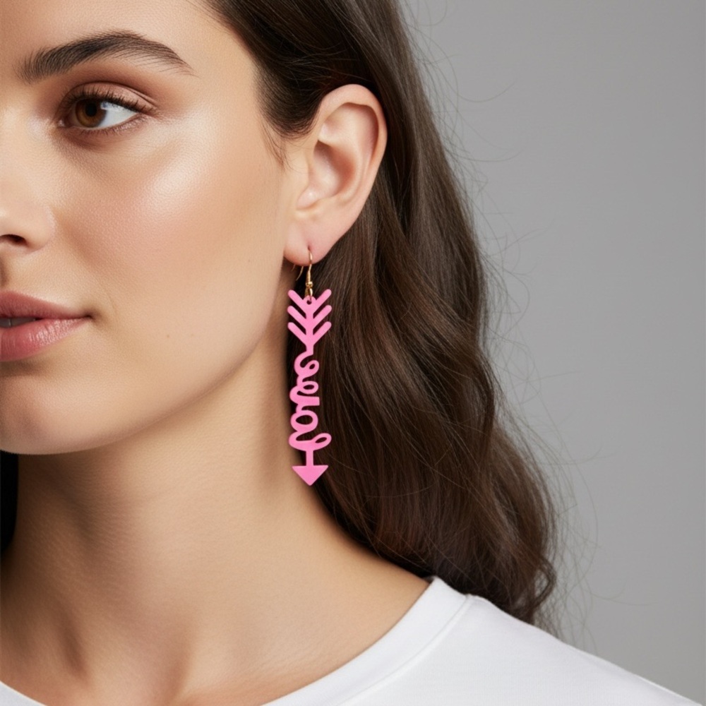 ❤️Pink Arrow Love Dangle Earrings